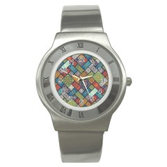 Mandala Pattern Abstract , Mandala, Pattern, Abstract Stainless Steel Watch