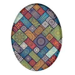 Mandala Pattern Abstract , Mandala, Pattern, Abstract Oval Glass Fridge Magnet (4 pack)