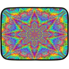 Mandala, Pattern, Abstraction, Colorful, Hd Phone Two Sides Fleece Blanket (mini) by nateshop