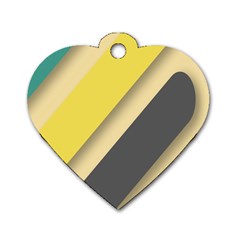 Minimalist, Abstract, Android, Background, Desenho Dog Tag Heart (one Side) by nateshop