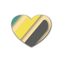 Minimalist, Abstract, Android, Background, Desenho Rubber Coaster (heart)