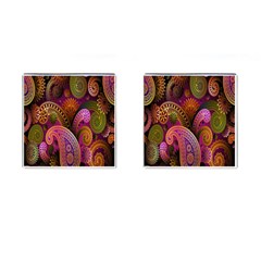 Paisley Pattern, Abstract Colorful, Texture Background, Hd Cufflinks (square)