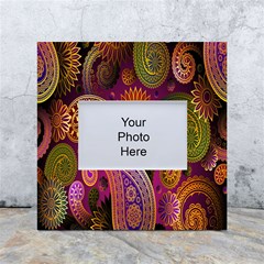 Paisley Pattern, Abstract Colorful, Texture Background, Hd White Box Photo Frame 4  X 6  by nateshop