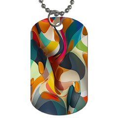 Pattern Calorful Dog Tag (one Side) by nateshop