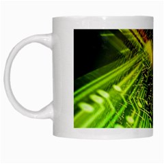 Machine Technology Circuit Electronic Computer Technics Detail Psychedelic Abstract Pattern White Mug