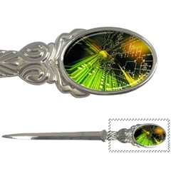 Machine Technology Circuit Electronic Computer Technics Detail Psychedelic Abstract Pattern Letter Opener