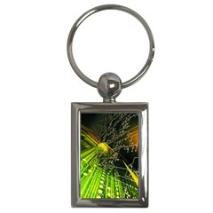 Machine Technology Circuit Electronic Computer Technics Detail Psychedelic Abstract Pattern Key Chain (Rectangle)