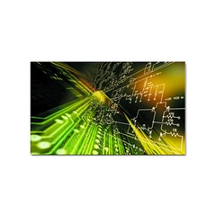 Machine Technology Circuit Electronic Computer Technics Detail Psychedelic Abstract Pattern Sticker (Rectangular)