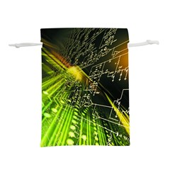 Machine Technology Circuit Electronic Computer Technics Detail Psychedelic Abstract Pattern Lightweight Drawstring Pouch (S)