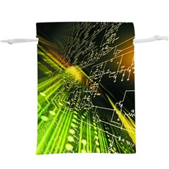 Machine Technology Circuit Electronic Computer Technics Detail Psychedelic Abstract Pattern Lightweight Drawstring Pouch (XL)