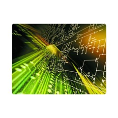 Machine Technology Circuit Electronic Computer Technics Detail Psychedelic Abstract Pattern Premium Plush Fleece Blanket (Mini)