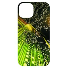 Machine Technology Circuit Electronic Computer Technics Detail Psychedelic Abstract Pattern iPhone 14 Black UV Print Case