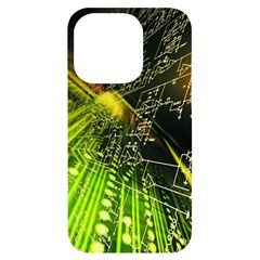 Machine Technology Circuit Electronic Computer Technics Detail Psychedelic Abstract Pattern iPhone 14 Pro Black UV Print Case