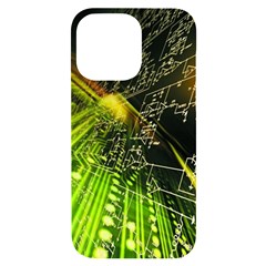 Machine Technology Circuit Electronic Computer Technics Detail Psychedelic Abstract Pattern iPhone 14 Pro Max Black UV Print Case