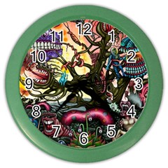 Psychedelic Funky Trippy Color Wall Clock by Sarkoni