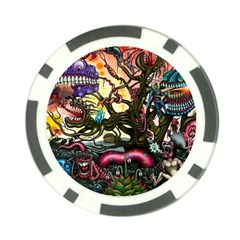 Psychedelic Funky Trippy Poker Chip Card Guard (10 Pack)