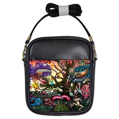 Psychedelic Funky Trippy Girls Sling Bag