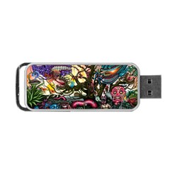 Psychedelic Funky Trippy Portable Usb Flash (one Side)