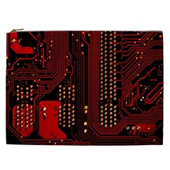 Technology Computer Circuit Cosmetic Bag (xxl)