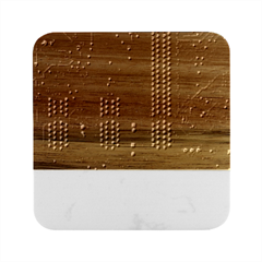 Technology Computer Circuit Marble Wood Coaster (square) by Sarkoni