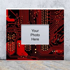 Technology Computer Circuit White Wall Photo Frame 5  X 7  by Sarkoni