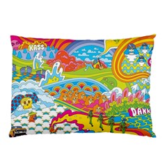 Vintage 1960s Psychedelic Pillow Case (two Sides)