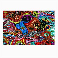 Psychedelic Trippy Hippie  Weird Art Postcard 4 x 6  (pkg Of 10)