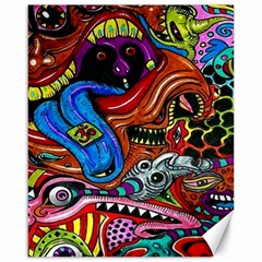 Psychedelic Trippy Hippie  Weird Art Canvas 16  X 20 