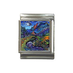 Psychedelic Landscape Italian Charm (13mm)