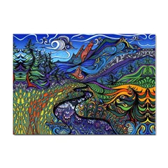 Psychedelic Landscape Sticker A4 (100 pack)