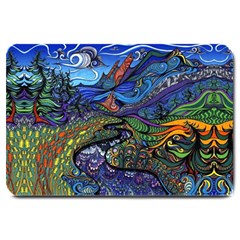 Psychedelic Landscape Large Doormat