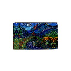 Psychedelic Landscape Cosmetic Bag (Small)