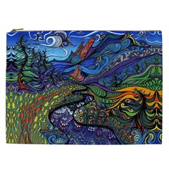 Psychedelic Landscape Cosmetic Bag (xxl)