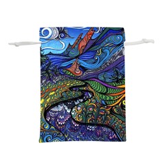 Psychedelic Landscape Lightweight Drawstring Pouch (L)