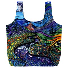 Psychedelic Landscape Full Print Recycle Bag (XXL)