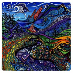 Psychedelic Landscape UV Print Square Tile Coaster 