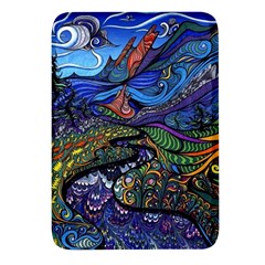 Psychedelic Landscape Rectangular Glass Fridge Magnet (4 pack)