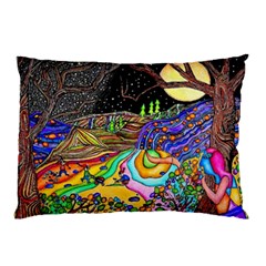 Nature Moon Psychedelic Painting Pillow Case