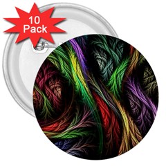 Abstract Psychedelic 3  Buttons (10 Pack) 