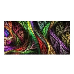 Abstract Psychedelic Satin Wrap 35  X 70 