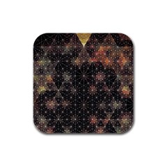 Abstract Psychedelic Geometry Andy Gilmore Sacred Rubber Square Coaster (4 Pack) by Sarkoni