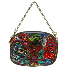Somewhere Near Oblivion Nightmares Acid Colors Psychedelic Chain Purse (two Sides)