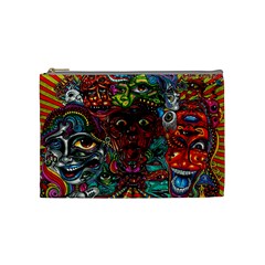 Somewhere Near Oblivion Nightmares Acid Colors Psychedelic Cosmetic Bag (medium)