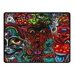 Somewhere Near Oblivion Nightmares Acid Colors Psychedelic Fleece Blanket (small)