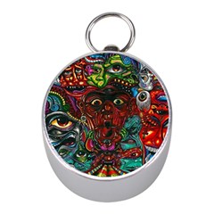 Somewhere Near Oblivion Nightmares Acid Colors Psychedelic Mini Silver Compasses