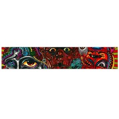 Somewhere Near Oblivion Nightmares Acid Colors Psychedelic Large Premium Plush Fleece Scarf 