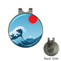 Minimalism Great Wave Off Kanagawa Hat Clips With Golf Markers