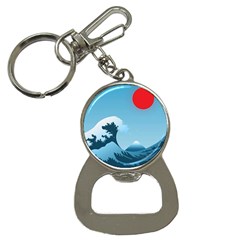 Minimalism Great Wave Off Kanagawa Bottle Opener Key Chain