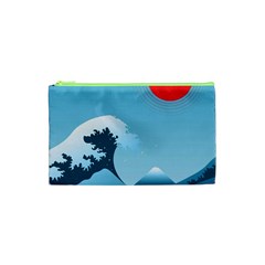 Minimalism Great Wave Off Kanagawa Cosmetic Bag (xs)