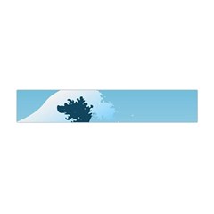 Minimalism Great Wave Off Kanagawa Premium Plush Fleece Scarf (mini)